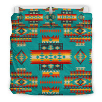Blue Pattern Native American Bedding Set LT10 - Wonder Print Shop