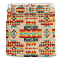 Cream Pattern Native American Bedding Set LT10 - Wonder Print Shop