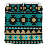 Native American Green Ethnic Aztec Pattern Bedding Set LT10 - Wonder Print Shop