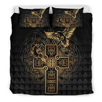 Viking Bedding Set Odin's Celtic Raven Tattoo RLT12 - Wonder Print Shop