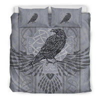 Viking Bedding Set Odin's Celtic Raven Scandinavian Tattoo RLT12 - Wonder Print Shop