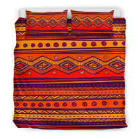 Native American Pattern Color Orange Bedding Set LT10 - Wonder Print Shop