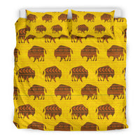 Native American Vector Bison Yellow Bedding Set LT10 - Wonder Print Shop