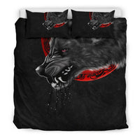 Viking Bedding Set Wolf and Blood Moon RLT12 - Wonder Print Shop