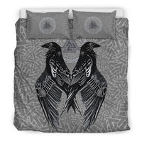 Viking Bedding Set Raven Valknut RLT12 - Wonder Print Shop