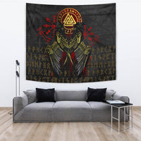 Viking Tapestry - Vikings Valknut and Ravens Tattoo RLT12 - Wonder Print Shop