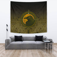 Viking Tapestry, Ethnic Odin Raven Gold RLT12 - Wonder Print Shop