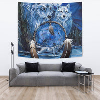 Wolf Dreamcatcher Native American Tapestry LT10 - Wonder Print Shop