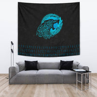 Viking Tapestry - Fenrir Wolf Cyan RLT12 - Wonder Print Shop
