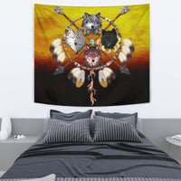 Wolves Warriors Native American Pride 3D Tapestry LT10 - Wonder Print Shop
