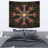Black Geometric Native American Tapestry LT10 - Wonder Print Shop