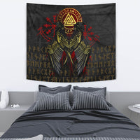 Viking Tapestry - Vikings Valknut and Ravens Tattoo RLT12 - Wonder Print Shop