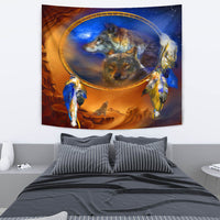 Wolf Dreamcatcher Native American Tapestry LT10 - Wonder Print Shop