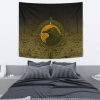 Viking Tapestry, Ethnic Odin Raven Gold RLT12 - Wonder Print Shop