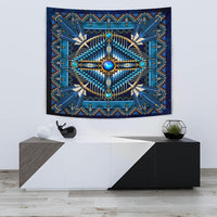 Naumaddic Arts Blue Native American Design Tapestry LT10 - Wonder Print Shop