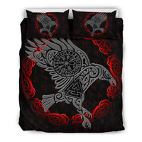 Viking Bedding Set, The Raven Of Odin Tattoo RLT12 - Wonder Print Shop