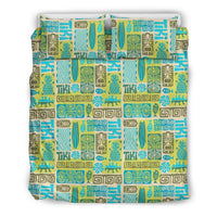 Hawaii Seamless Exotic Tiki Pattern Bedding Set - Wonder Print Shop