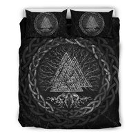 Viking Bedding Set, Celtic and Valknut and Tree Of Life Yggrdrasil RLT12 - Wonder Print Shop