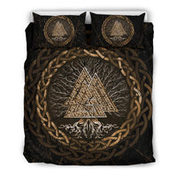 Viking Bedding Set, Celtic and Valknut and Tree Of Life Yggrdrasil RLT12 - Wonder Print Shop
