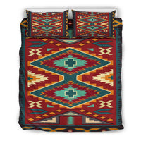 Red Pattern Native American Bedding Set LT10 - Wonder Print Shop
