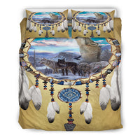 Wolves Dreamcatcher Native American Bedding Set LT10 - Wonder Print Shop