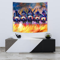 5 Warriors Native American Tapestry LT10 - Wonder Print Shop