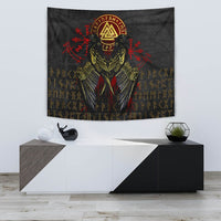Viking Tapestry - Vikings Valknut and Ravens Tattoo RLT12 - Wonder Print Shop