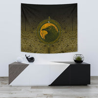 Viking Tapestry, Ethnic Odin Raven Gold RLT12 - Wonder Print Shop