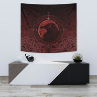 Viking Tapestry, Ethnic Odin Raven Red RLT12 - Wonder Print Shop