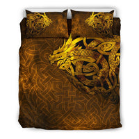 Viking Bedding Set Celtic Dragon Tattoo RLT12 - Wonder Print Shop