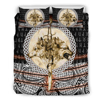 Viking Bedding Set Wolf and Vikings Tattoo 3D RLT12 - Wonder Print Shop