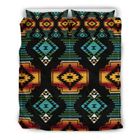 Native American Patterns Black Red Bedding Set LT10 - Wonder Print Shop