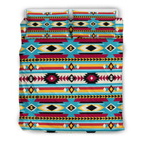 Blue and Red Pattern Native American Bedding Set LT10 - Wonder Print Shop