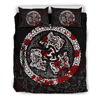 Viking Bedding Set Fierce Blood Wolf Symbol Of A Viking Nordic RLT12 - Wonder Print Shop