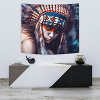 3D Native Girl Native American Tapestry LT10 - Wonder Print Shop