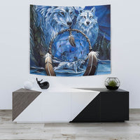 Wolf Dreamcatcher Native American Tapestry LT10 - Wonder Print Shop
