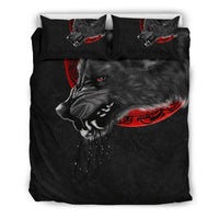 Viking Bedding Set Wolf and Blood Moon RLT12 - Wonder Print Shop