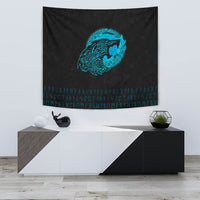 Viking Tapestry - Fenrir Wolf Cyan RLT12 - Wonder Print Shop