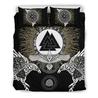 Viking Bedding Set Raven, Valknut and Vegvisir RLT12 - Wonder Print Shop