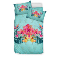Hawaiian Tropical Strelitzia Hibiscus Plumeria Centre Bedding Set - Wonder Print Shop