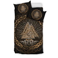 Viking Bedding Set, Celtic and Valknut and Tree Of Life Yggrdrasil RLT12 - Wonder Print Shop