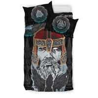 Viking Bedding Set, Odin Valknut and Triple Horn RLT12 - Wonder Print Shop