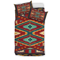 Red Pattern Native American Bedding Set LT10 - Wonder Print Shop