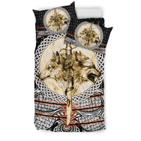 Viking Bedding Set Wolf and Vikings Tattoo 3D RLT12 - Wonder Print Shop