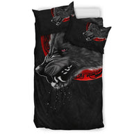 Viking Bedding Set Wolf and Blood Moon RLT12 - Wonder Print Shop