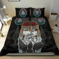 Viking Bedding Set, Odin Valknut and Triple Horn RLT12 - Wonder Print Shop