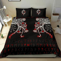 Viking Bedding Set Double Dragon Tattoo and Vegvisir Blood RLT12 - Wonder Print Shop