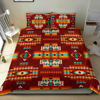 Red Pattern Native American Bedding Set LT10 - Wonder Print Shop