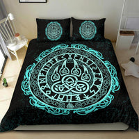 Viking Bedding Set Viking Bear Claws Cyan Tattoo RLT12 - Wonder Print Shop
