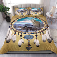 Wolves Dreamcatcher Native American Bedding Set LT10 - Wonder Print Shop